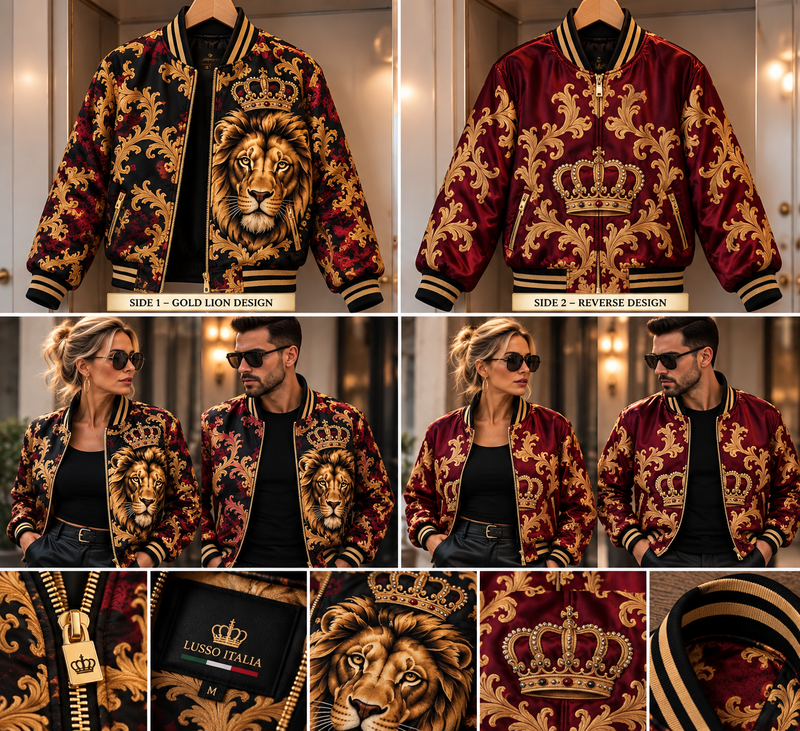 LUSSO ITALIA luxury reversible bomber jackets