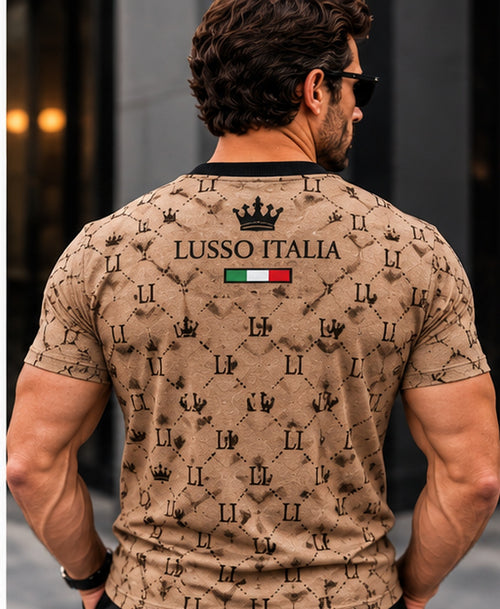 LUSSO ITALIA Heritage Monogram T-shirt male back