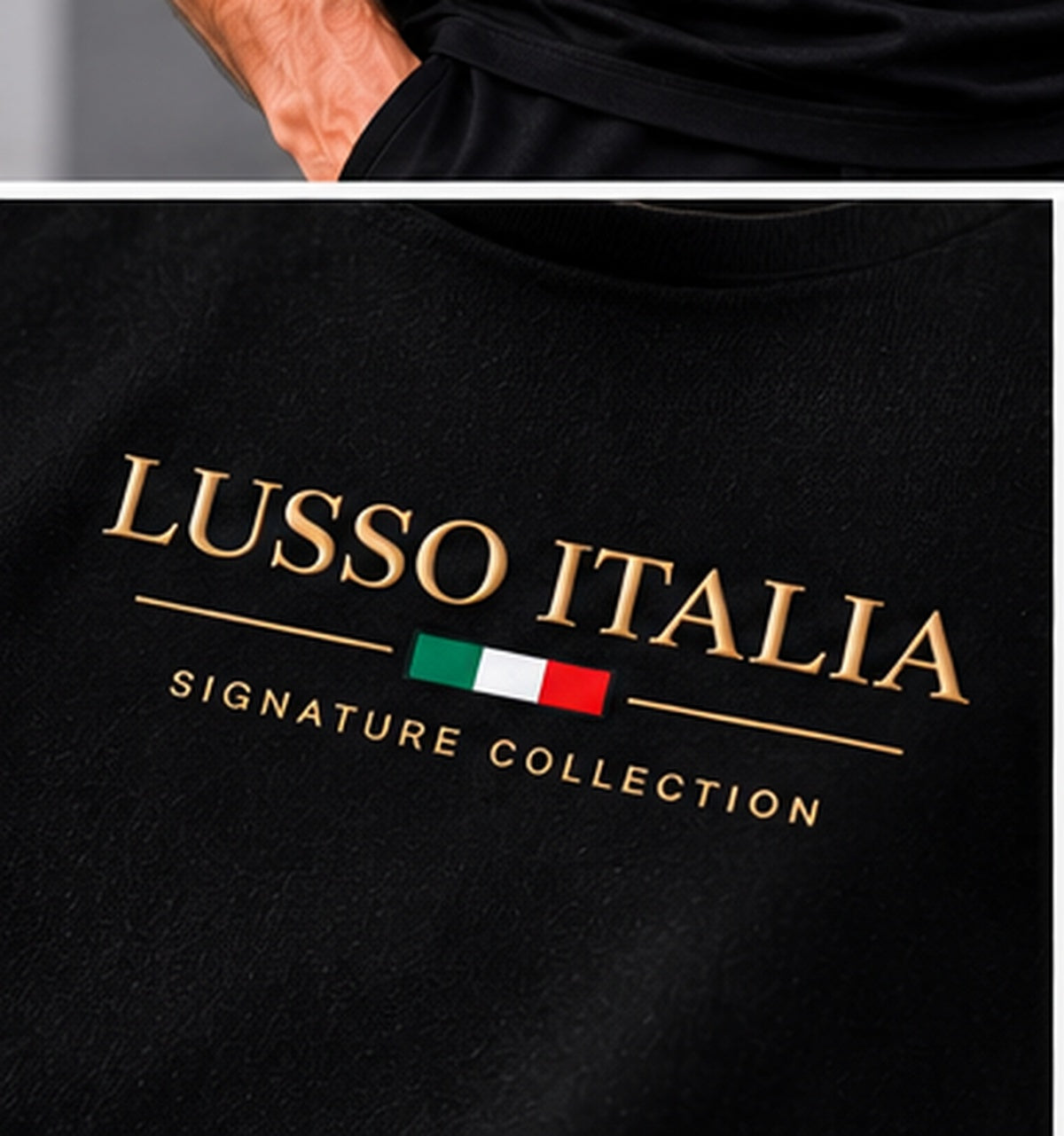 LUSSO ITALIA gold front print detail