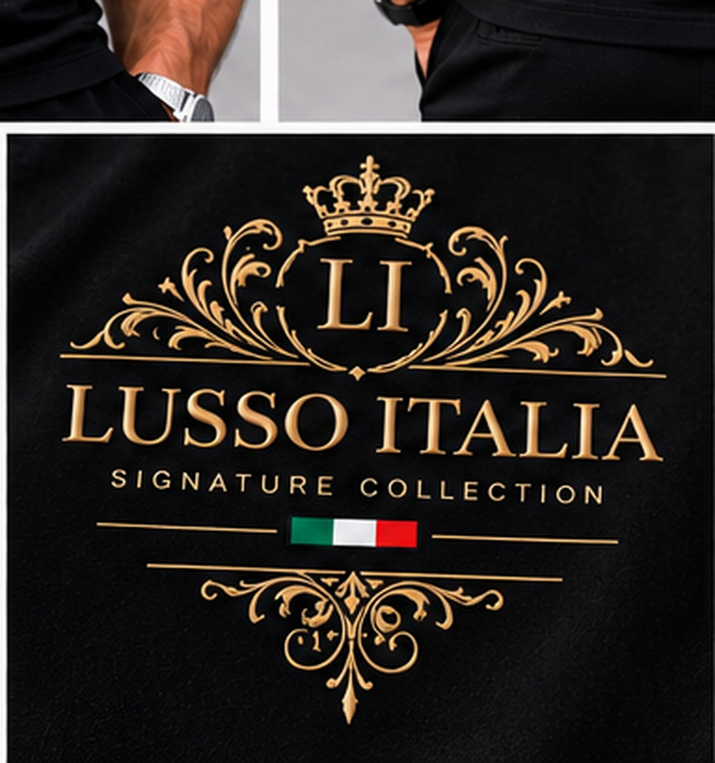 LUSSO ITALIA gold back print detail