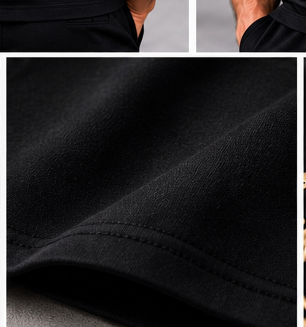 Black T-shirt fabric detail