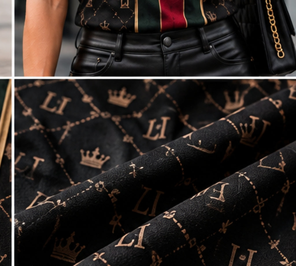 LUSSO ITALIA monogram fabric detail