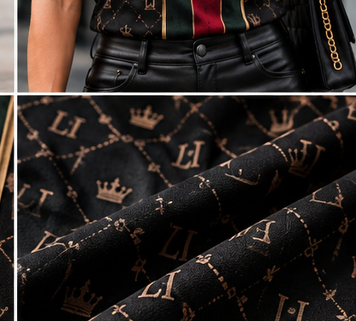 LUSSO ITALIA monogram fabric detail
