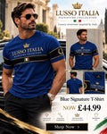 LUSSO ITALIA Blue Signature T-Shirt