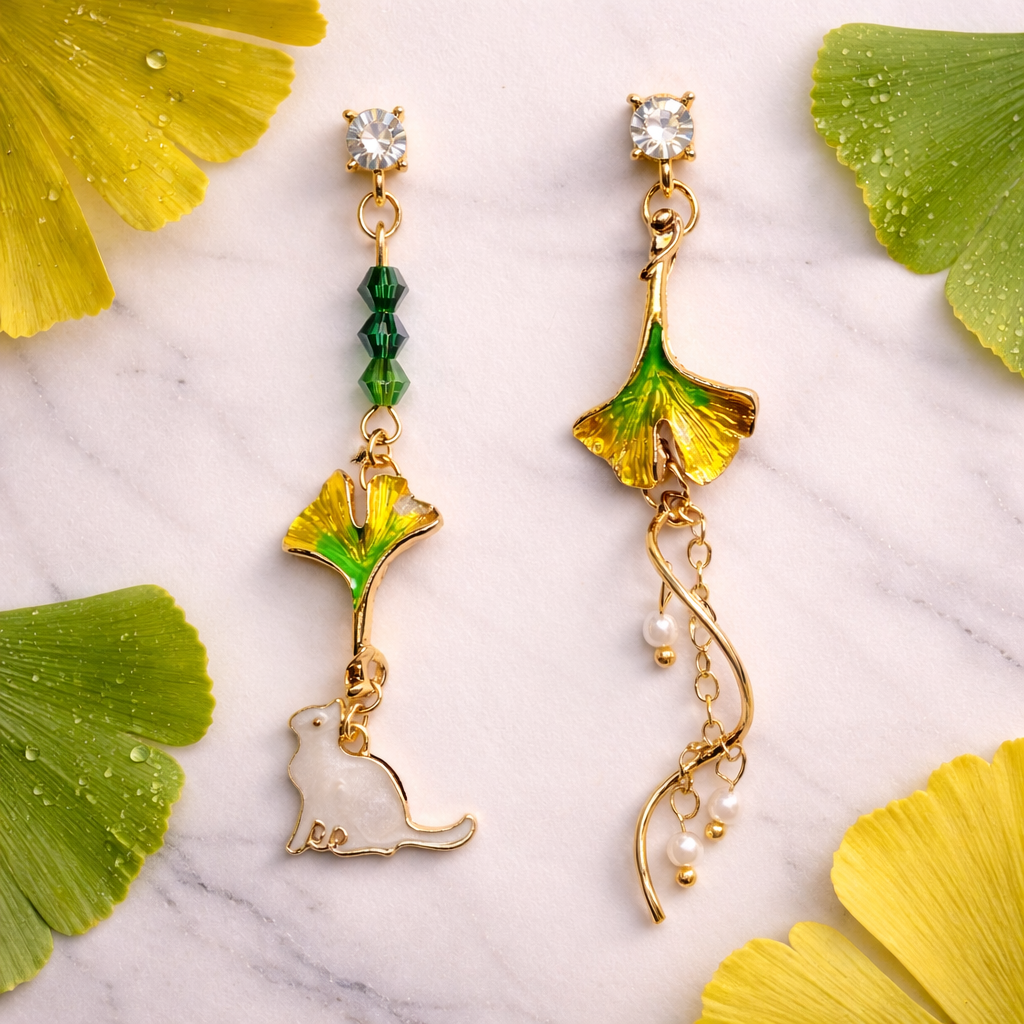 Pearl Cat Drop Earrings