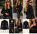 LUSSO ITALIA NERO gold button blazer editorial lookbook collage