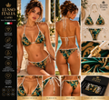 Lusso Italia Capri emerald and gold luxury triangle bikini