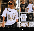 LUSSO ITALIA Paris A La Mode oversized T-shirt editorial product collage