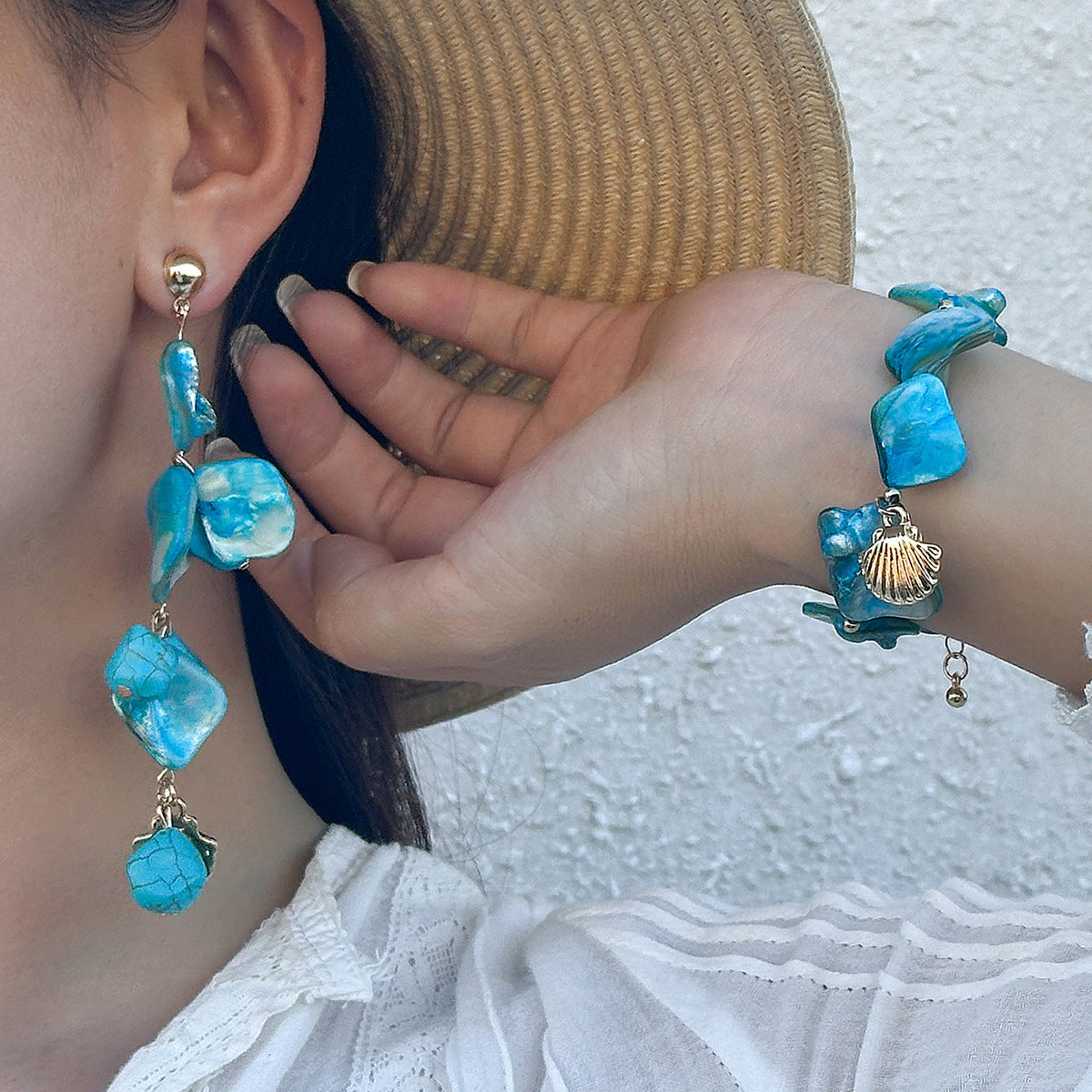 Classic Conch Pendant Jewellery Set for Women