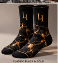LUSSO ITALIA Classic Black & Gold socks