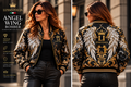 LUSSO ITALIA Angel Wing Bomber front and back model views