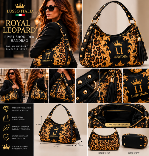 LUSSO ITALIA Royal Leopard handbag product details