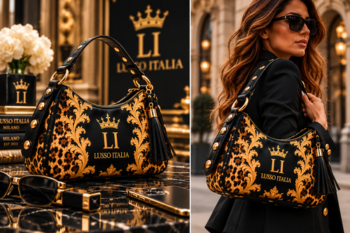 LUSSO ITALIA Royal Leopard handbag lifestyle image