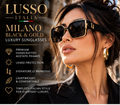 LUSSO ITALIA Milano sunglasses on East Asian female model