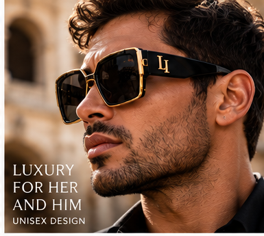 LUSSO ITALIA Milano sunglasses side profile on male model