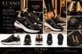 LUSSO ITALIA Roma Black & Gold Unisex Luxury Trainer